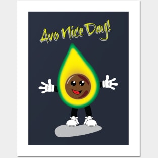 Avacado "Avo Nice Day" Pun Shirt Posters and Art